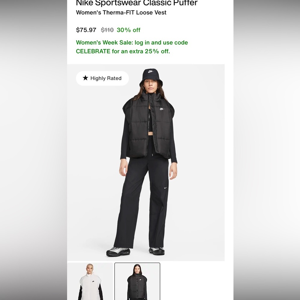 Nike puffer vest